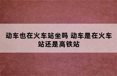 动车也在火车站坐吗 动车是在火车站还是高铁站